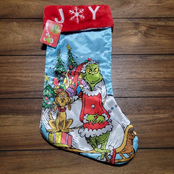 The Grinch Stocking "JOY" - NWT - Picture 1 of 4